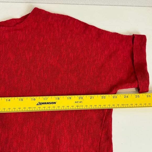 Eileen Fisher Red Linen Cotton Short Sleeve Sweater PM - Picture 5 of 7